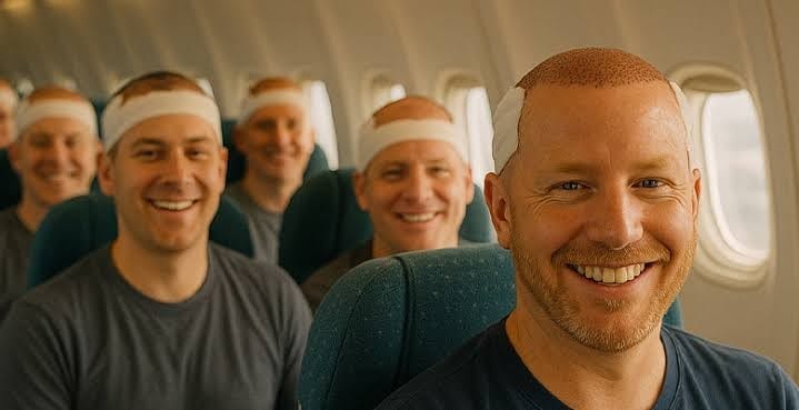 Fliegen nach einer Haartransplantation
