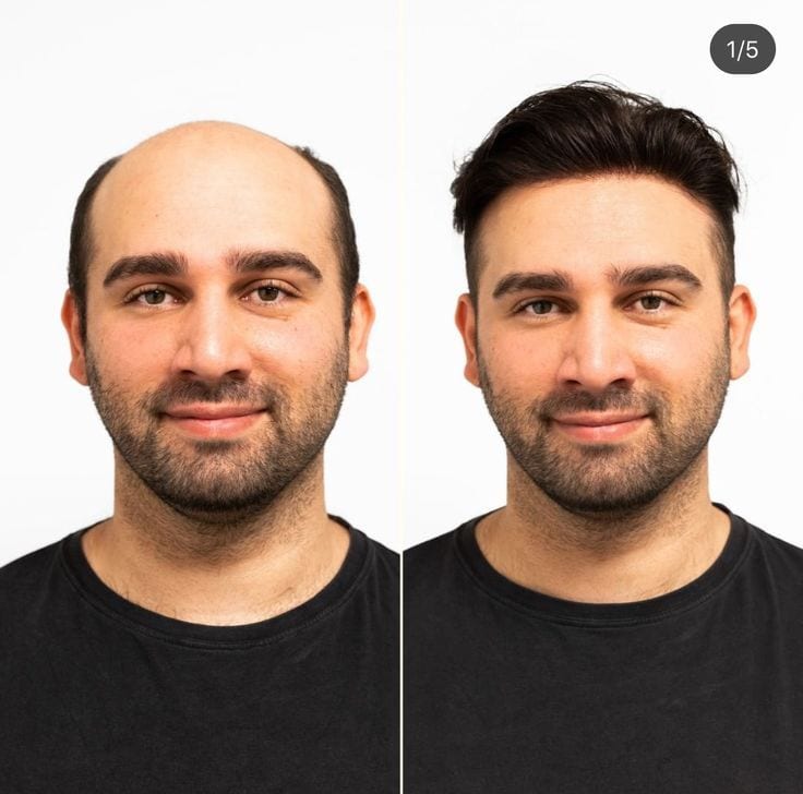 Hårsystemer og toupéer vs. hårtransplantation: hvad er forskellen?
