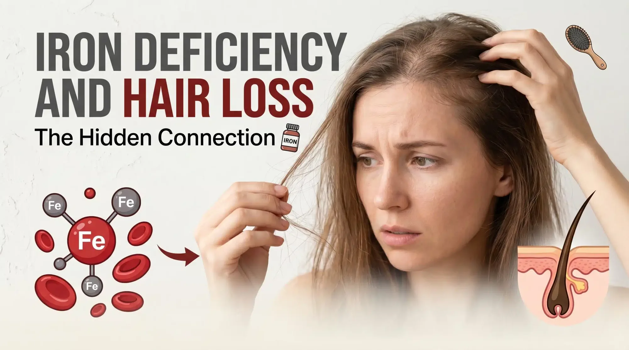 Iron deficiency and hair loss medication